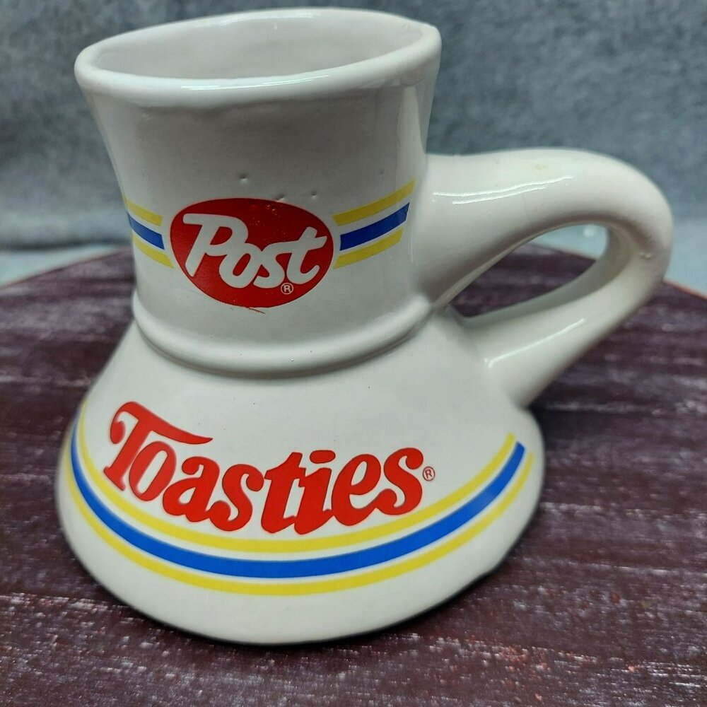 Post Toasties Vintage Ceramic Advertising Coffee Cup No Spill‎ Design